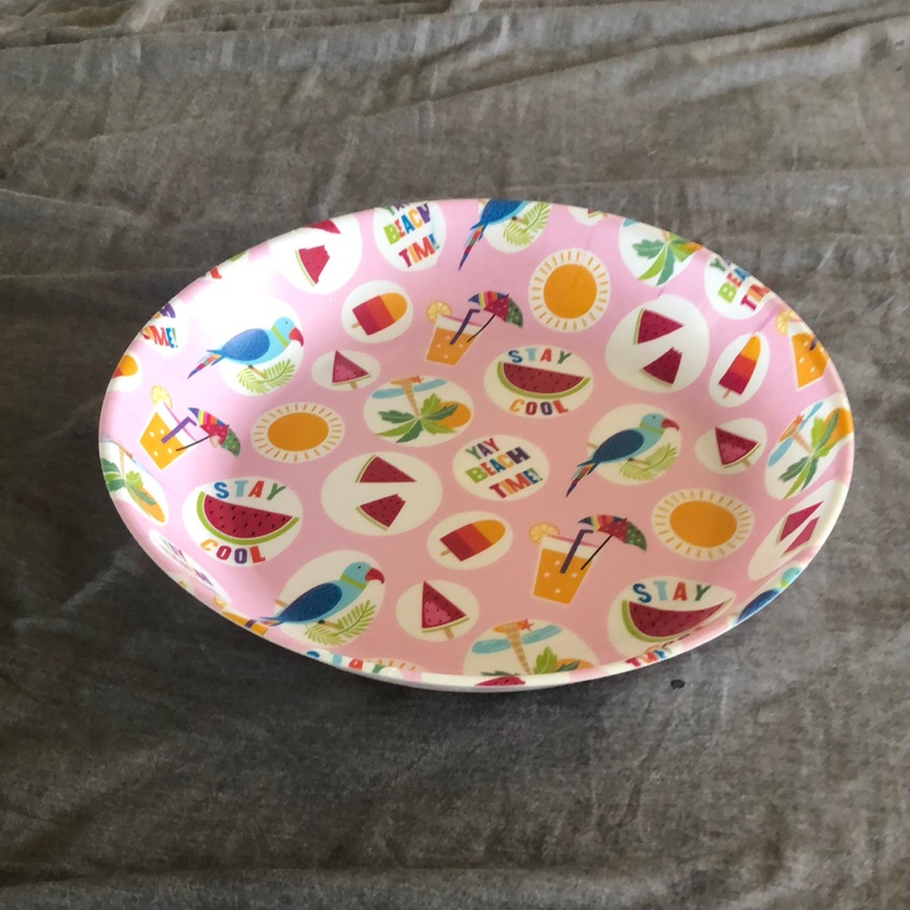🛍️Colorful Tropical Plastic Large Bowl